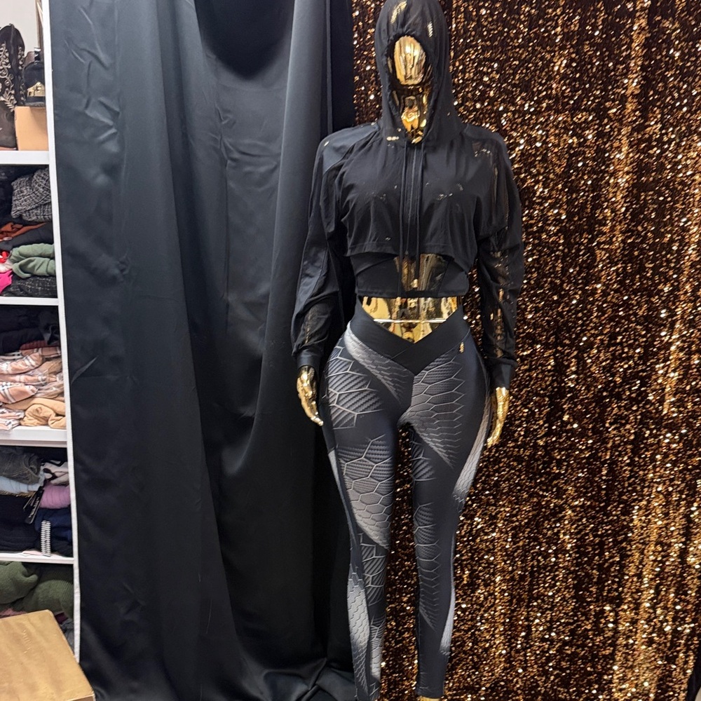 Stylish Black and Gray Women's Jumpsuit